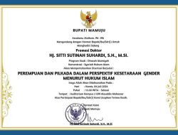 Bupati Sutinah Raih Gelar Doktor UIN Makassar, Forum Camat Mamuju Sampaikan Selamat