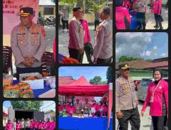 Kapolres Polman Bersama Ketua Pengurus Cabang Bhayangkari Polman Laksanakan Bazar Murah Dalam Rangka HUT YKB ke-45 Cabang Polman