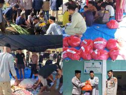 Polres Majene Berbagi Daging Kurban ke Sejumlah Panti Asuhan di Kota Majene