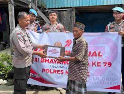 Polres Majene Salurkan 300 Paket Sembako Sambut Hari Bhayangkara ke-79 Ke kaum Dhuafa
