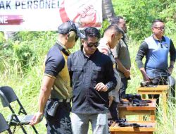 Tingkatkan Kemampuan Personel, Polres Majene Gelar Latihan Menembak