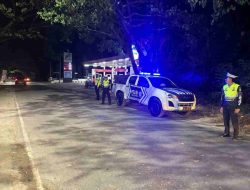 Antisipasi Pelanggaran dan Balap Liar, Satlantas Polres Majene Gelar Patroli Blue Light di Jalur Rawan