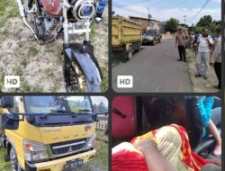 Kecelakaan Lalulintas di Desa Sidorejo, Satu Korban Meninggal Dunia Dilindas  Mobil Dum Truk