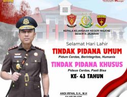 Kejari Majene Rayakan Hari Lahir Pidum dan Pidsus Ke-43, Tegaskan Komitmen Cerdas, Integritas, dan Humanis