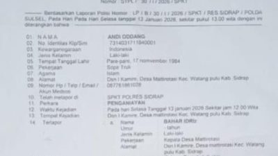 Kades Sidrap Didugaaniaya Warga Sendiri, Korban Alami Sakit Parah Dirujuk ke RS