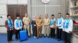 Karo Pemkesra Ikuti Pelepasan Ibadah Umroh Para Imam Masjid