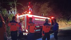 BPBD Sulbar Bersama Damkar Mamuju Tangani Karhutla di Desa Lebani, Api Belum Sepenuhnya Padam